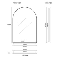 Arched Touchless Back-Lit Brushed Gold LED Mirror - Three Light Temperatures | Indulge Bathroom