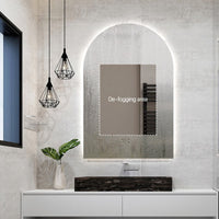 Arched Touchless 600 x 900 LED Mirror - Three Light Temperatures | Indulge Bathroom