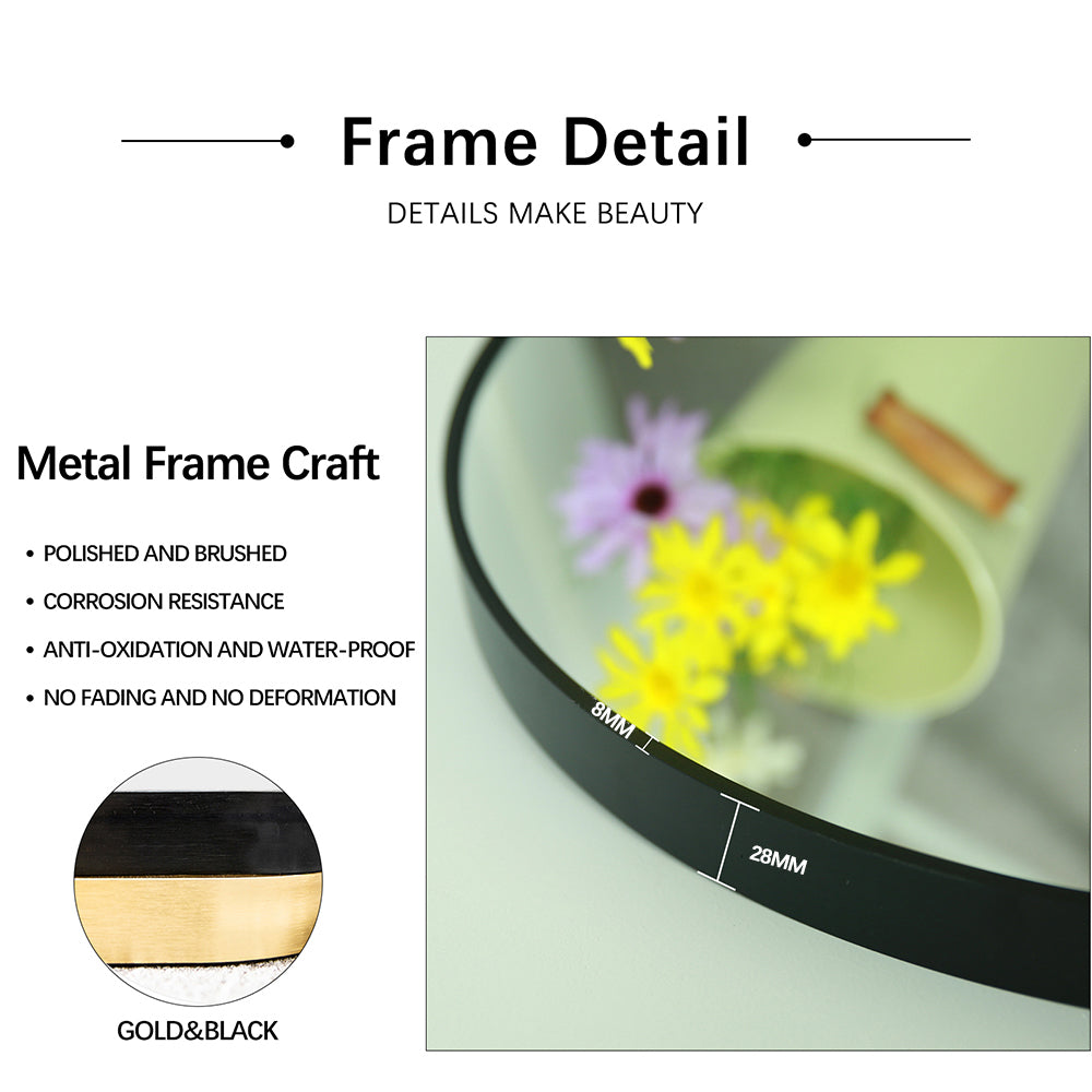 Arched Matte Black 600 x 900 Framed Mirror | Indulge Bathroom