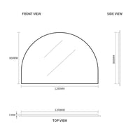 Arched 1200 x 800 Polished Edge Mirror | Indulge Bathroom