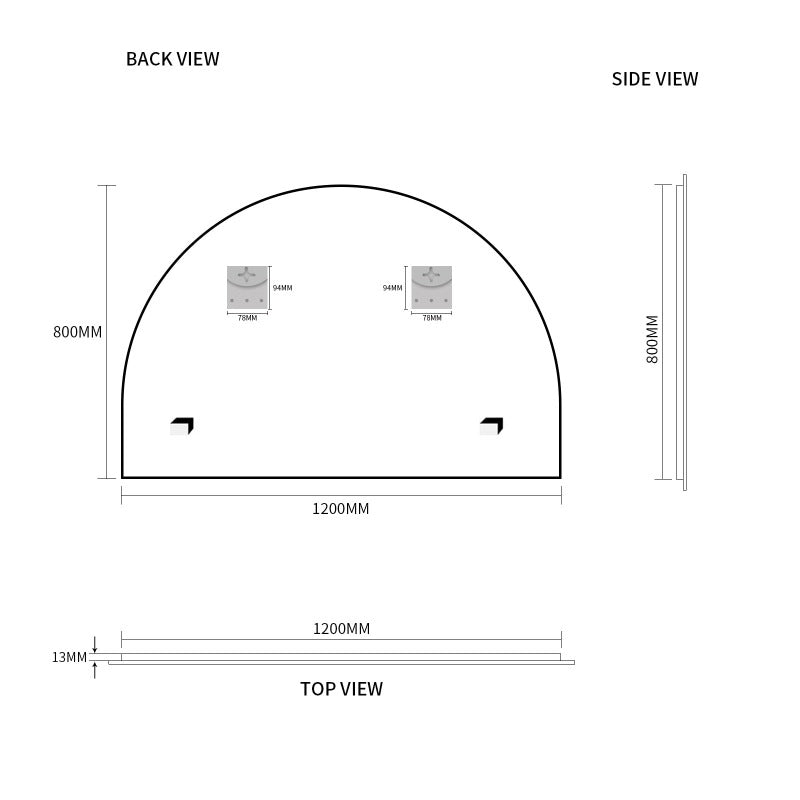 Arched 1200 x 800 Polished Edge Mirror | Indulge Bathroom