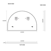Arched 1500 x 1000 Polished Edge Mirror | Indulge Bathroom