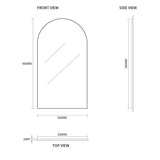 Arched 500 x 900 Polished Edge Mirror | Indulge Bathroom