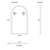 Arched 500 x 900 Polished Edge Mirror | Indulge Bathroom