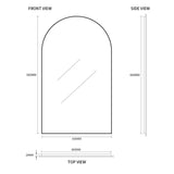 Arched 600 x 900 Polished Edge Mirror | Indulge Bathroom