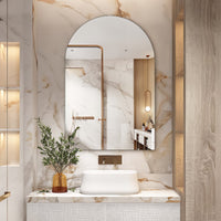Arched 600 x 900 Polished Edge Mirror | Indulge Bathroom