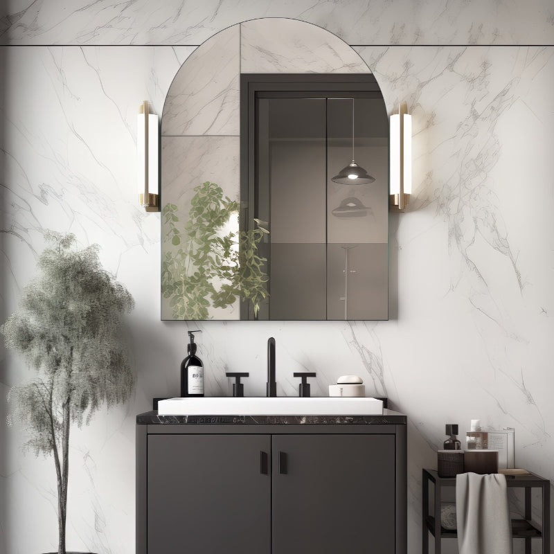 Arched 750 x 1000 Polished Edge Mirror | Indulge Bathroom