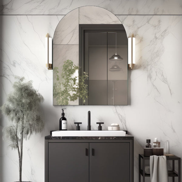 Arched 750 x 1000 Polished Edge Mirror | Indulge Bathroom