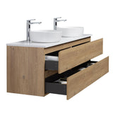 Avia 1500mm Double Natural Oak Wall Hung Vanity | Indulge Bathroom