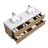 Avia 1500mm Double Natural Oak Wall Hung Vanity | Indulge Bathroom