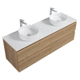 Avia 1500mm Double Natural Oak Wall Hung Vanity | Indulge Bathroom