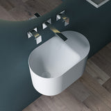 Canto 500mm Solid Surface Stone Wall Hung Basin | Indulge Bathroom