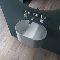 Canto 500mm Solid Surface Stone Wall Hung Basin | Indulge Bathroom