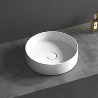 Circa 360mm Solid Surface Stone Round Above Counter Basin | Indulge Bathroom