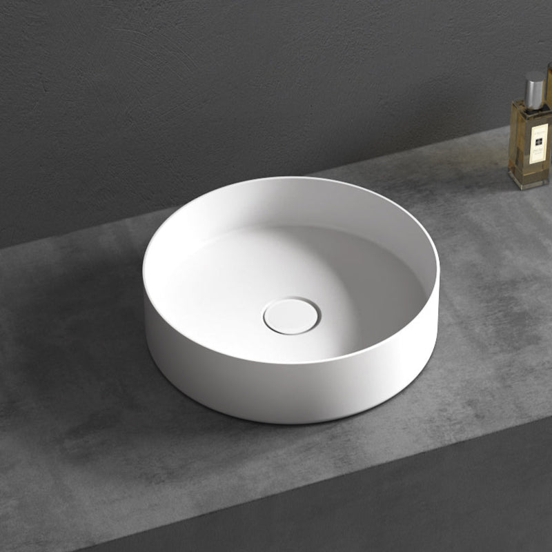 Circa 360mm Solid Surface Stone Round Above Counter Basin | Indulge Bathroom
