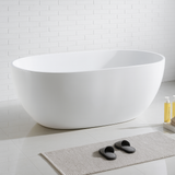 Cremona 1530 Gloss White Round Freestanding Bath Tub | Indulge Bathroom