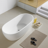 Cremona 1400 Gloss White Round Freestanding Bath Tub | Indulge Bathroom
