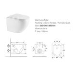 Cremona Rimless Tornado Vortex Wall Hung Toilet Suite Pan | Indulge Bathroom
