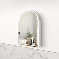 Cresta LED Matte White Arched Shaving Cabinet | Indulge Bathroom