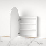 Cresta LED Matte White Arched Shaving Cabinet | Indulge Bathroom