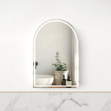 Cresta LED Matte White Arched Shaving Cabinet | Indulge Bathroom