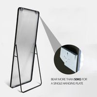 Curva 600 x 1600mm Freestanding Matte Black Framed Mirror | Indulge Bathroom