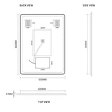 Curva Rectangle 600 x 800 Touchless LED Mirror - Three Light Temperatures | Indulge Bathroom