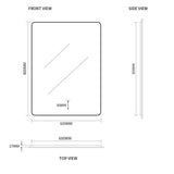Curva Rectangle 600 x 800 Touchless LED Mirror - Three Light Temperatures | Indulge Bathroom