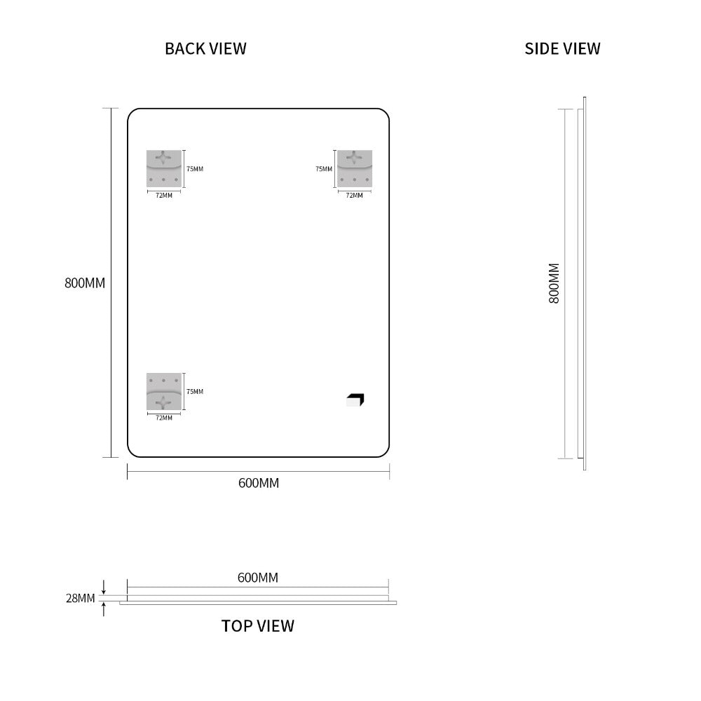 Curva 600 x 800 Polished Edge Mirror | Indulge Bathroom