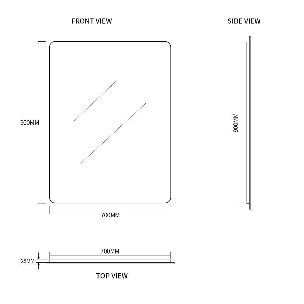 Curva 700 x 900 Polished Edge Mirror | Indulge Bathroom