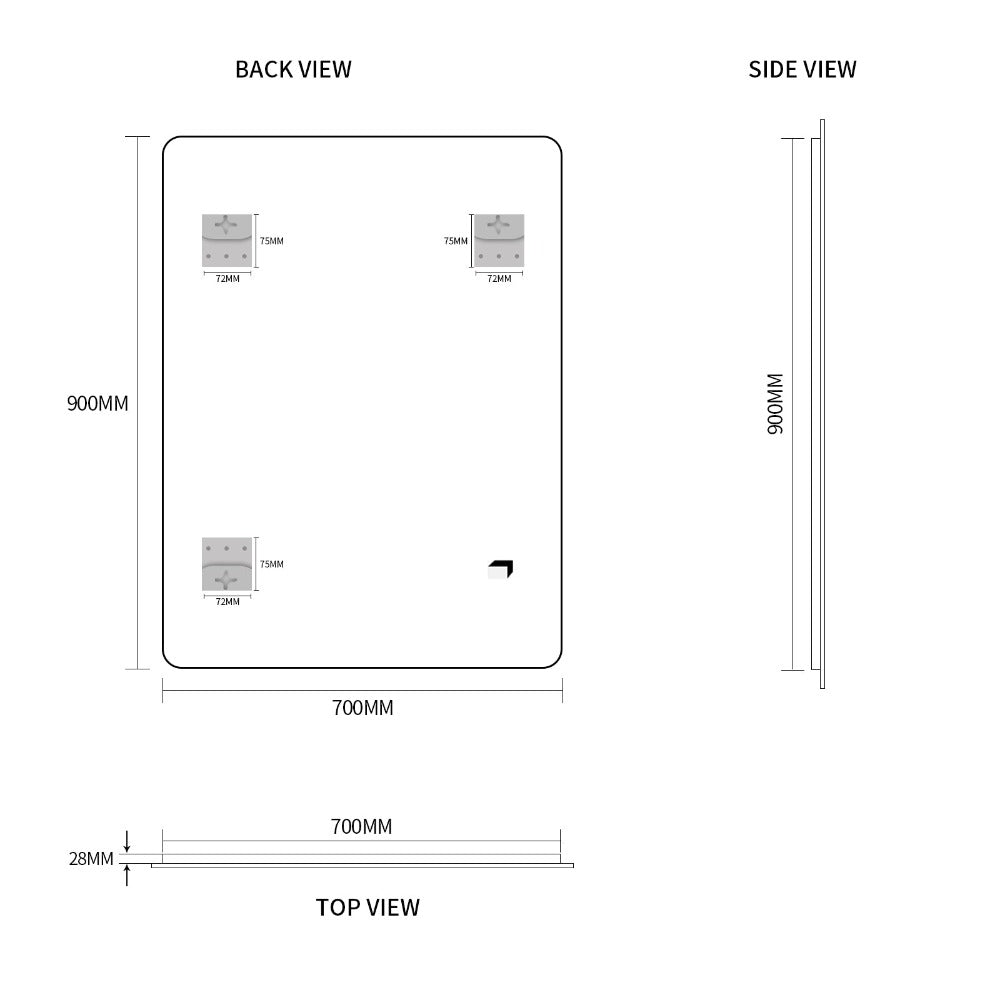 Curva 700 x 900 Polished Edge Mirror | Indulge Bathroom