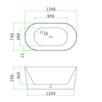 Cesena 1400 Round Freestanding Bath Tub | Indulge Bathroom