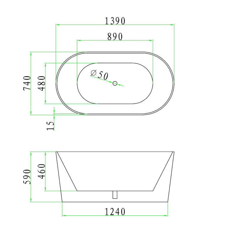 Cesena 1400 Round Freestanding Bath Tub | Indulge Bathroom