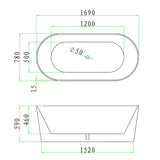 Cesena 1700 Round Freestanding Bath Tub | Indulge Bathroom