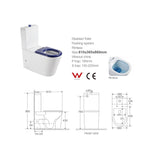 Cesena Care Rimless Care Toilet Suite Blue Seat & Raised Button | Indulge Bathroom