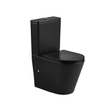 Cesena Matte Black Vortex Tornado Rimless Toilet Suite | Indulge Bathroom