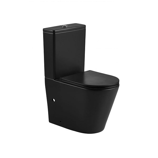 Cesena Matte Black Vortex Tornado Rimless Toilet Suite | Indulge Bathroom