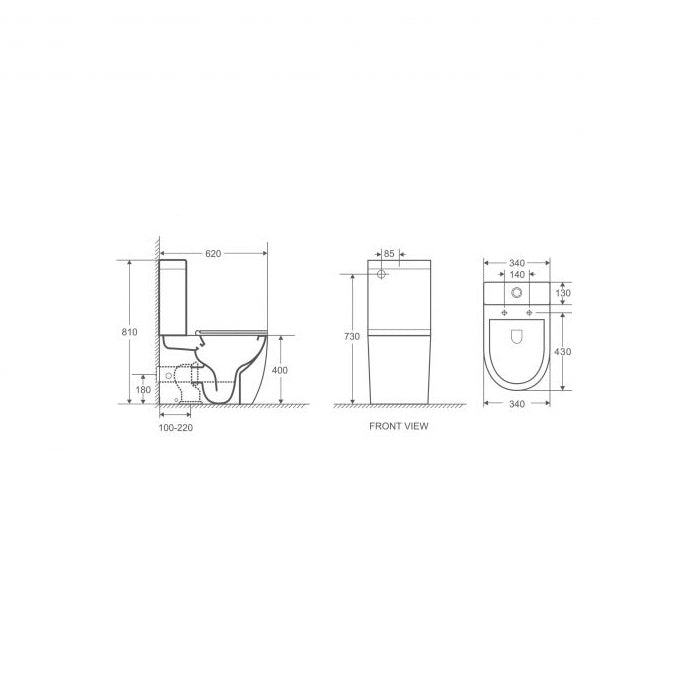 Cremona Vortex Short Projection Tornado Rimless Toilet Suite | Indulge Bathroom
