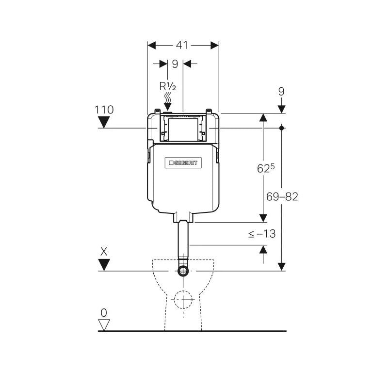Geberit Cremona Rimless Tornado In Wall Toilet Suite Package - Round Gun Metal Button | Indulge Bathroom