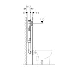 Geberit Cremona Rimless Tornado In Wall Toilet Suite Package - Gun Metal Button | Indulge Bathroom
