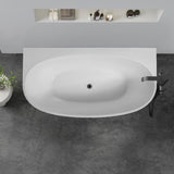 Delta 1500mm Gloss White Back to Wall Oval Freestanding Bath Tub | Indulge Bathroom