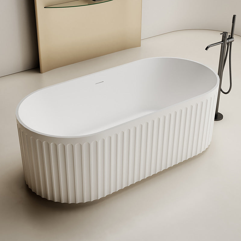 Kelsa Fluted 1500mm Matte White Designer Round Freestanding Bath | Indulge Bathroom