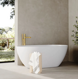 Fiora 1750mm Stone Matte White Freestanding Bath Tub | Indulge Bathroom