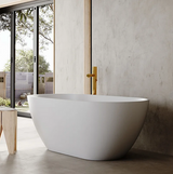 Fiora 1500mm Stone Matte White Freestanding Bath Tub | Indulge Bathroom