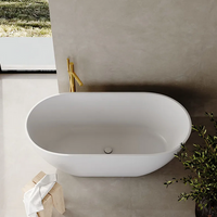 Fiora 1500mm Stone Matte White Freestanding Bath Tub | Indulge Bathroom