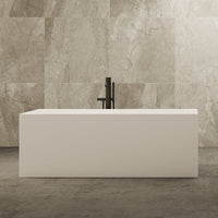 Forma 1500mm Matte White Multi Fit Back to Wall Designer Freestanding Bath | Indulge Bathroom