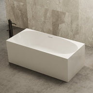 Forma 1500mm Matte White Multi Fit Back to Wall Designer Freestanding Bath | Indulge Bathroom