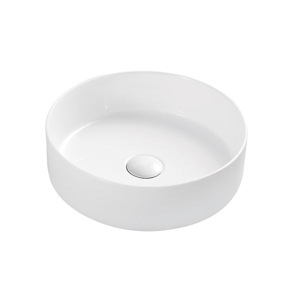 355mm Round Gloss White Above Counter Basin | Indulge Bathroom