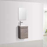 Piccolo 400 Grey Ash Wall Hung Vanity | Indulge Bathroom