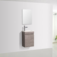 Piccolo 400 Grey Ash Wall Hung Vanity | Indulge Bathroom